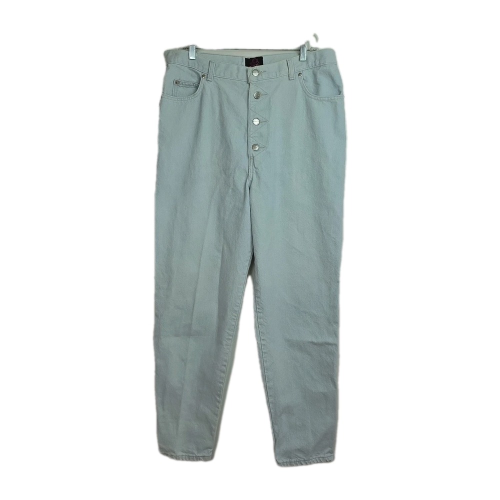 Vintage Sasson Tapered‎ Leg Jeans Women's 17/18 Light Blue Wash Button Fly